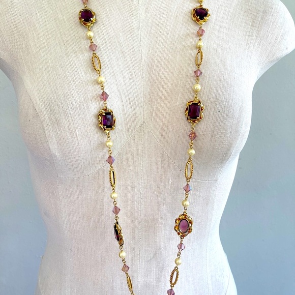 Carolee Lux 40" long of Pearls & Crystals - Picture 2 of 8